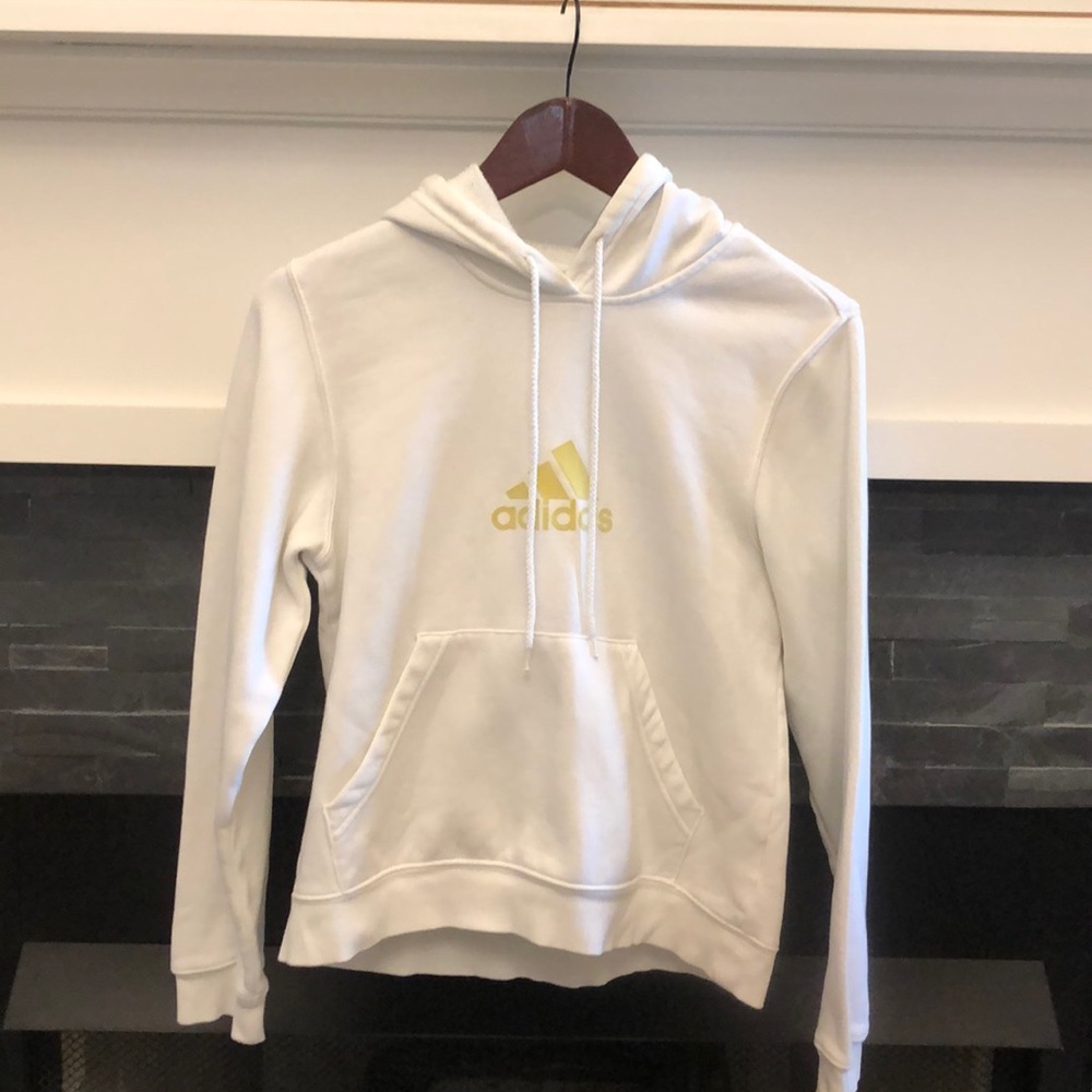 White Adidas hoodie